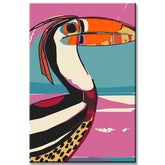 Painting by Numbers Flying Red Parrot Polygon Shipping from DE